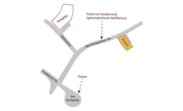 Anfahrtsskizze – RS Physiotherapie Alte Königsteinerstr. 18 Kelkheim
